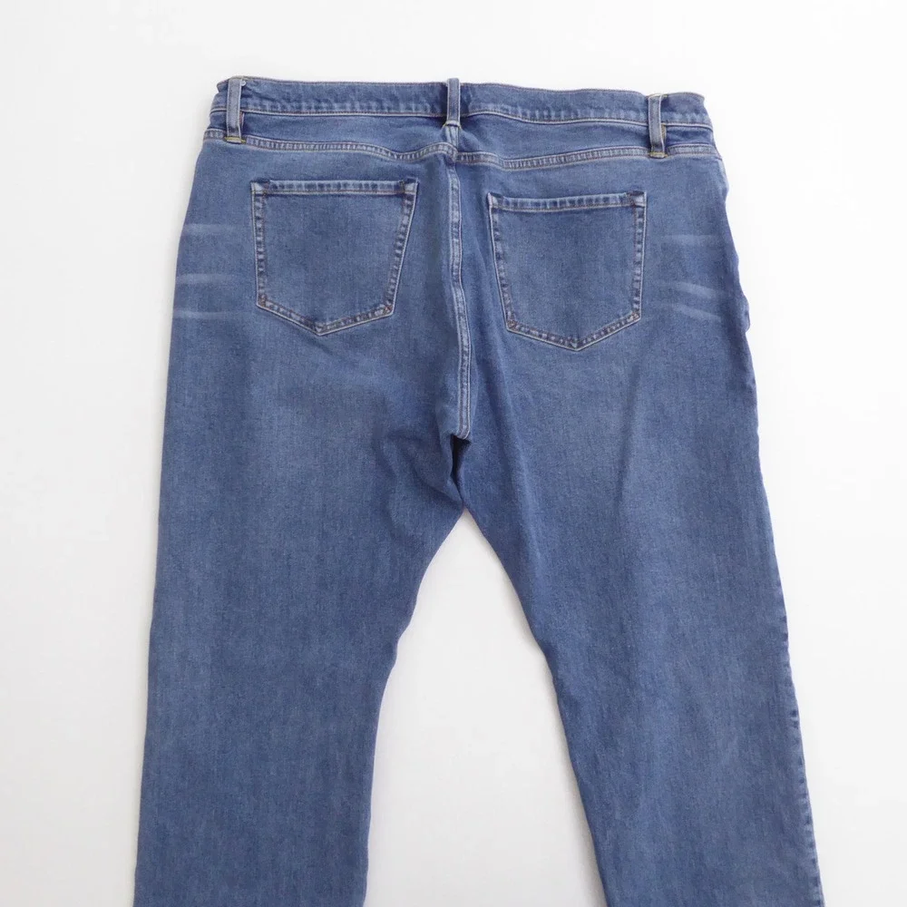 Flint and Tinder Mens Jeans Blue Straight Fit 38x31 HEMMED